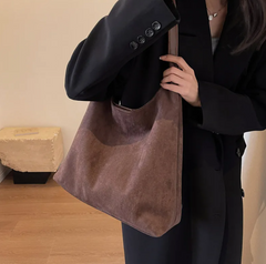 Vintage Suede Large Capacity Shoulder Bag